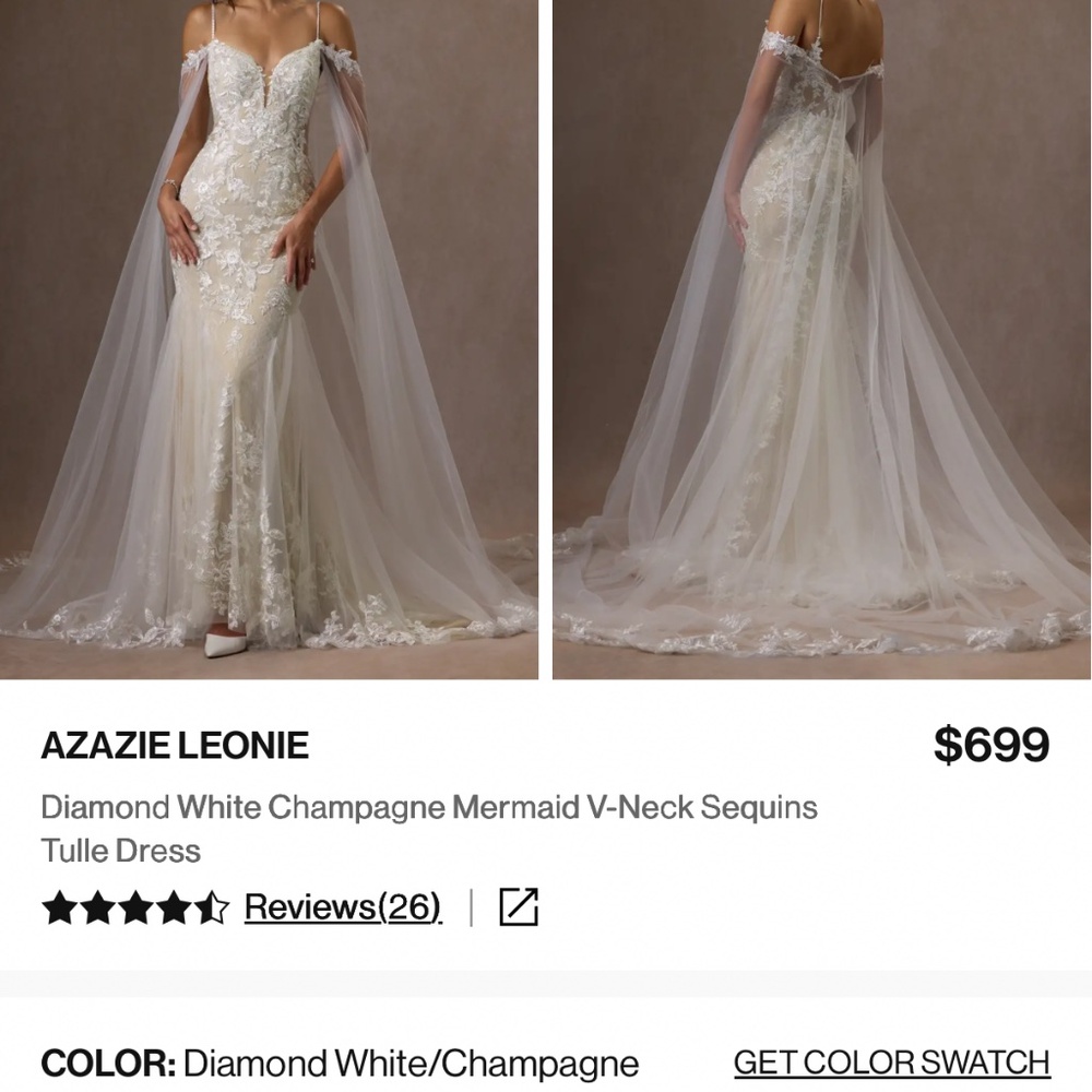 Azazie Wedding Dress size 2